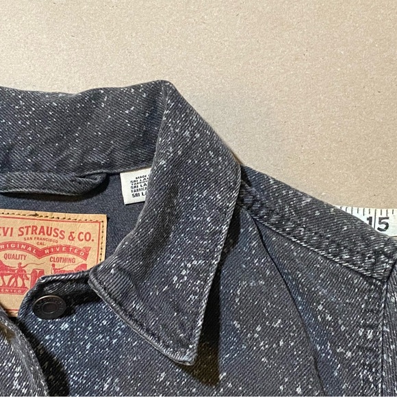MTv Upstyled LEVIs Denim Jacket with Embroidery Accented Patch - One of A Kind - Picture 8 of 17